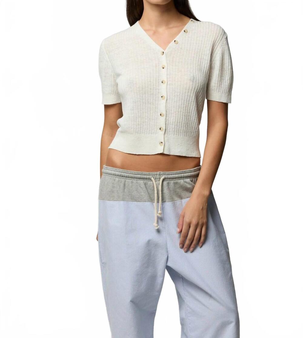 NEW ASHER ingrid linen cardigan in beige